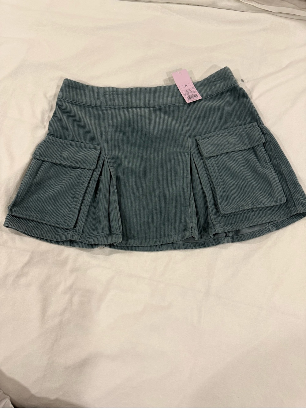 wild fable Corduroy Pleated Pocket Mini Skirt in Teal